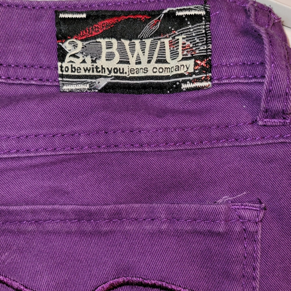 👖BOGO 50% OFF jeans "Be with you" purple jeans